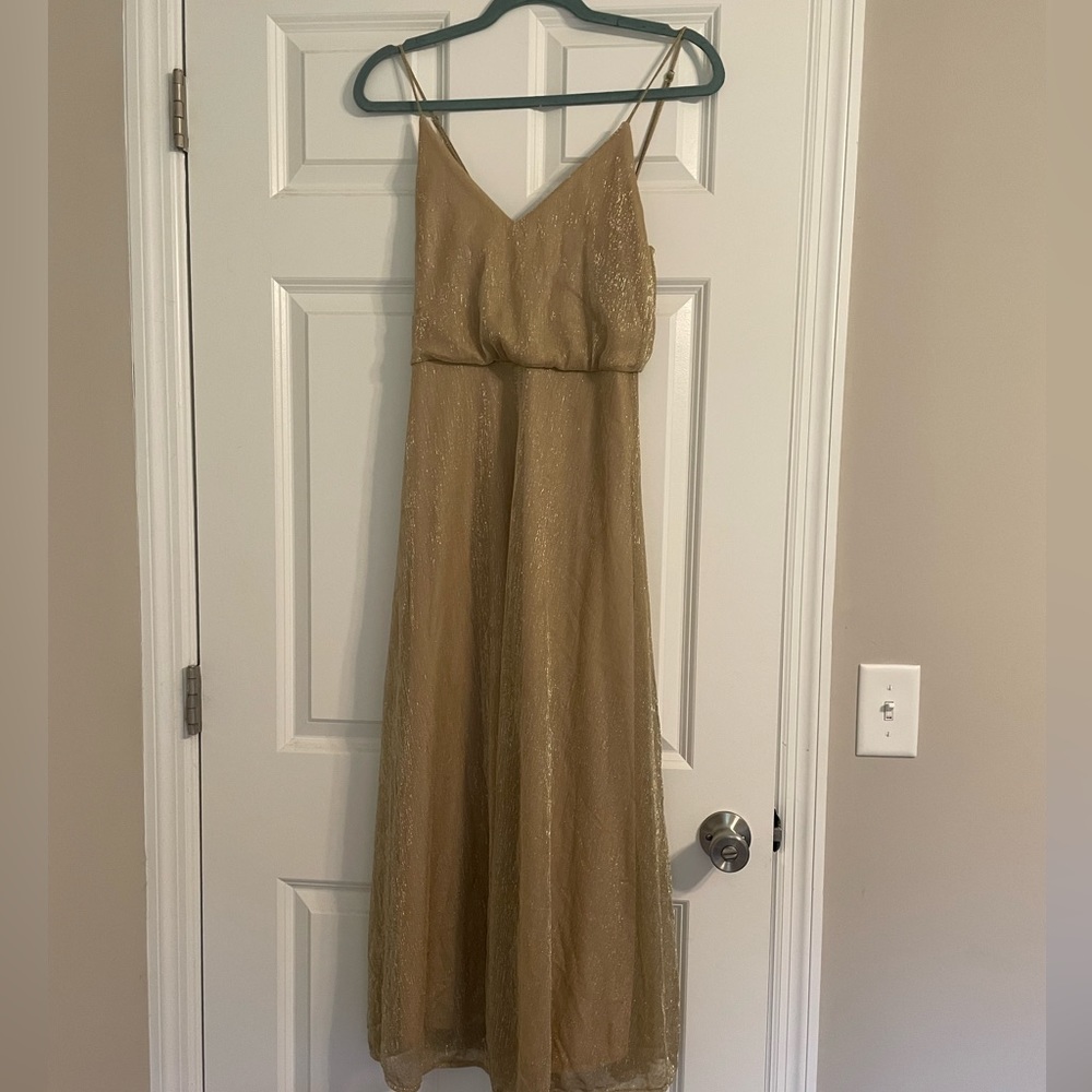 Lulus gold shimmery dress size small
